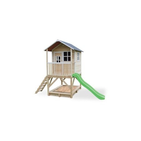 Puidust mängumaja koos terrassi, liivakast... | FreshDesign.ee