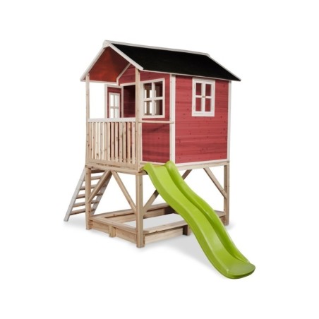 EXIT Loft 500 puidust mängumaja - punane | FreshDesign.ee