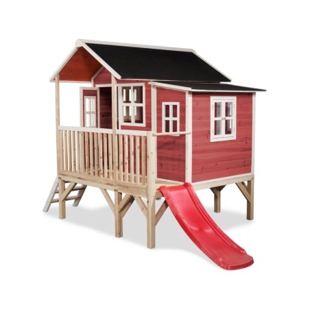EXIT Loft 350 puidust mängumaja - punane | FreshDesign.ee