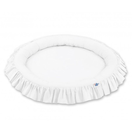 Mängumatt pesa ümmargune, valge