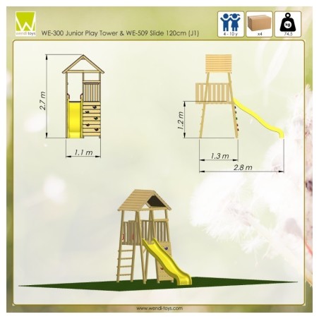 Mänguväljak Junior J1 (liumägi+ronimissein... | FreshDesign.ee