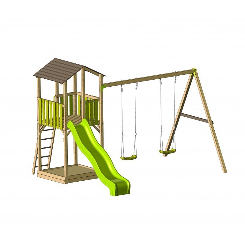 Klassikaline mänguväljak C5 liumäe ja kahe... | FreshDesign.ee