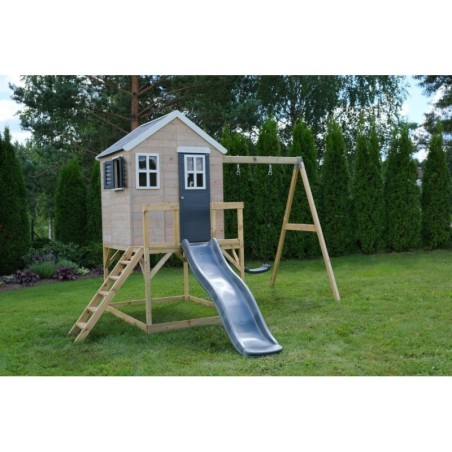 Mängumaja mänguväljak M24G hall (moodul mängumaja+platvorm+kiik+liumägi)