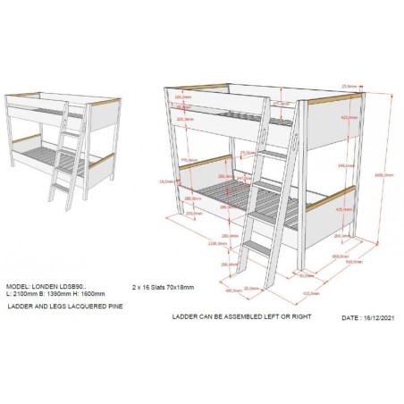 Narivoodi London antratsiit/pöök | FreshDesign.ee