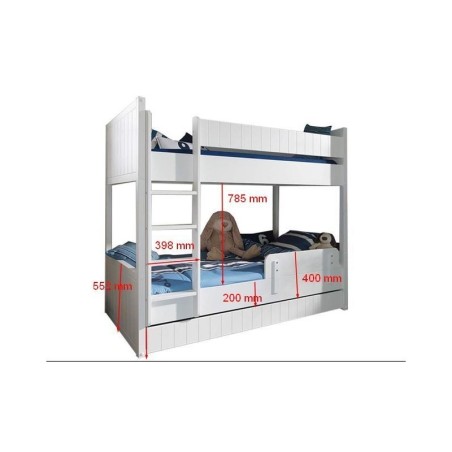 Narivoodi Robin + voodipiire + lisavoodi sahtel, valge