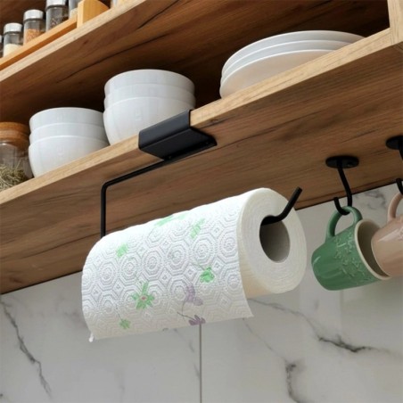 Metallist paberrätikuhoidja, must, 30x4,5x13 cm