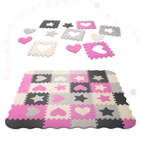 Suur puslematt äärtega, 36 osa, hall/roosa | FreshDesign.ee