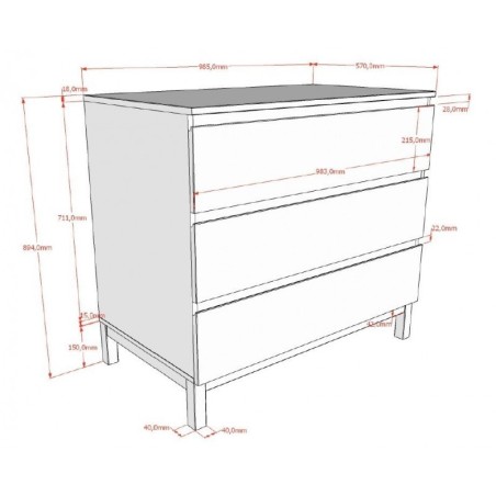 Kummut eva 3 sahtliga, valge | FreshDesign.ee