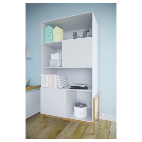 Raamaturiiul valge, 160 x 90cm | FreshDesign.ee