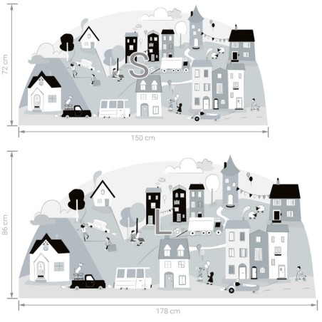 Seinakleebis linn, hall, L | FreshDesign.ee