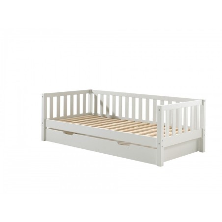 Voodi Fritz 90x200 cm + lisavoodi sahtel, valge