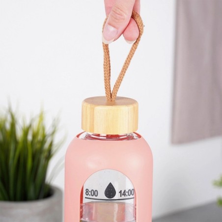 Silikoonkattega klaasveepudel lõhe 1 liitrit | FreshDesign.ee