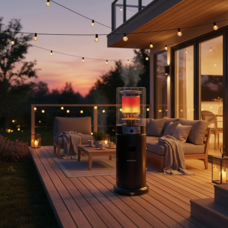 Gaasisoojendi 11 kW klaas, terrass, aiasoojendus koos regulaatori vooliku ja kattega