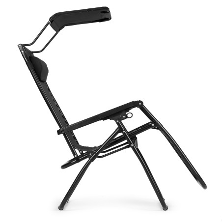 Aia ranna lamamistool reguleeritava seljatoe ja liigutatava varikatusega Black