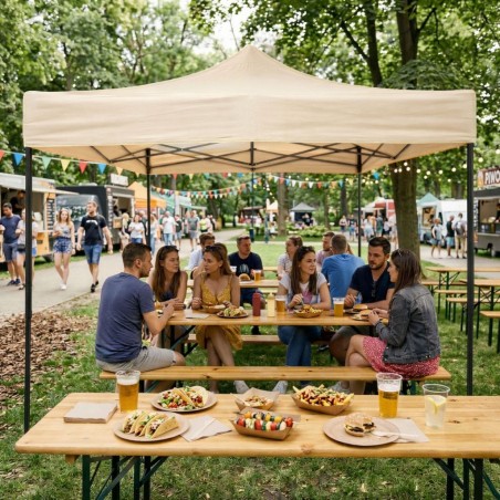 Automaatne pop-up aiaürituste paviljon varikatus telk, 3x3 m, beež