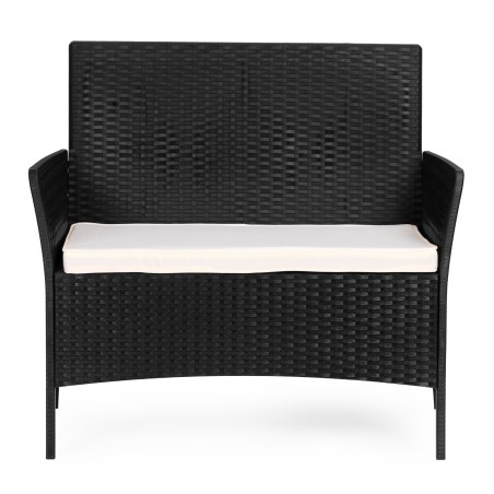 Aiamööbli komplekt – laud, pink, tugitoolid Black