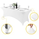 Universaalne lauakate toitlustuslauale 240 cm 8FT White Stretch 