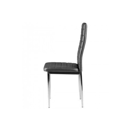 Öko-nahast toolid elu- ja söögituppa, 4 tk. kroomitud jalad, hall