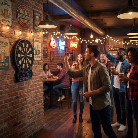 Elektrooniline noolelaud LCD 42 cm 27 mängukomplekt 12 noolemänguga