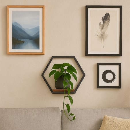 Seina taimealus Rippriiul lillekaunistuste jaoks Loft Hexagon