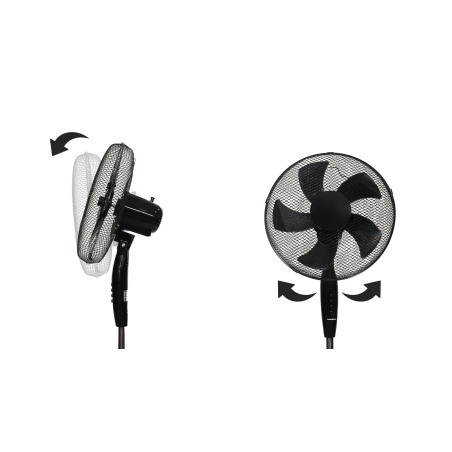 Põrandaventilaator 45 W – 3 režiimi, 5 laba, must