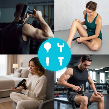 Massaažipüstol 4 peaga