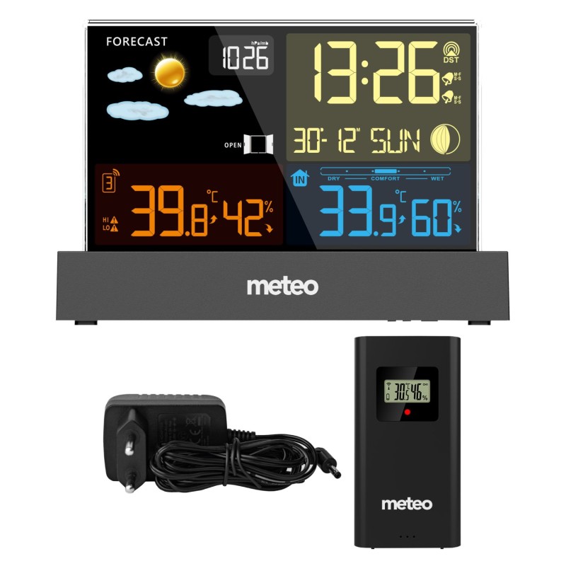 METEO SP110C ilmajaam DCF-ga, must