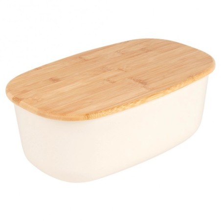 Leivakarp bambusplaadiga, kreem, 39x23,5x15,5 cm | FreshDesign.ee