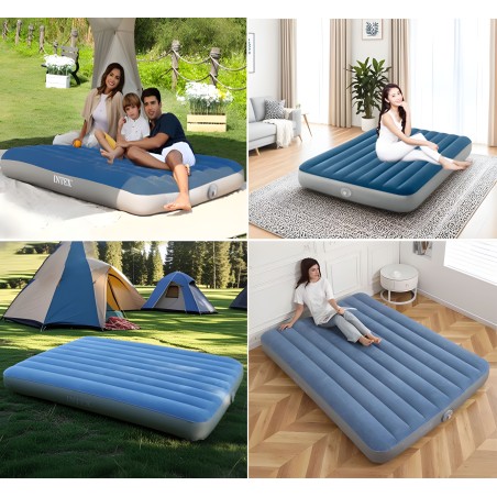 Kahekordne õhkmadrats 203x152x25 cm koos sisseehitatud elektripumbaga INTEX 64189