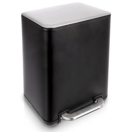 Pedaaliga prügikast, teras, must MUST 20 liitrit | FreshDesign.ee