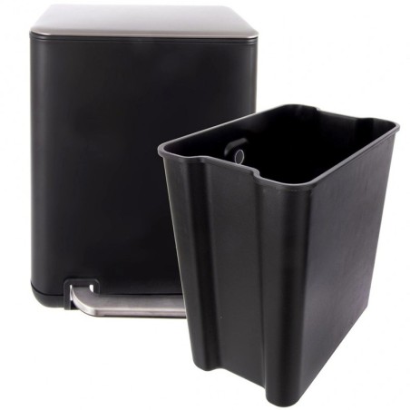 Pedaaliga prügikast, teras, must MUST 20 liitrit | FreshDesign.ee