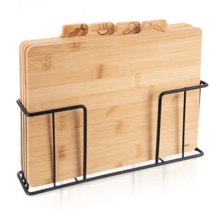Bambusest lõikelauad koos alusega, 4 tk. | FreshDesign.ee