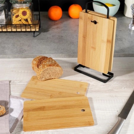 Bambusest lõikelauad koos alusega 22x14 cm 6 tk.
