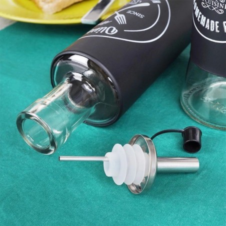 Õli- ja äädikapudelid, must klaas, 300 ml, 2 tk. | FreshDesign.ee