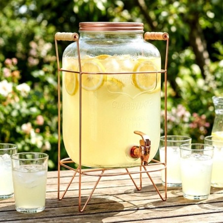 Joogipurk kraani ja alusega, kuldne 8 liitrit