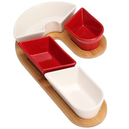 Keraamilised suupistekausid kandikul, 5 tk. | FreshDesign.ee