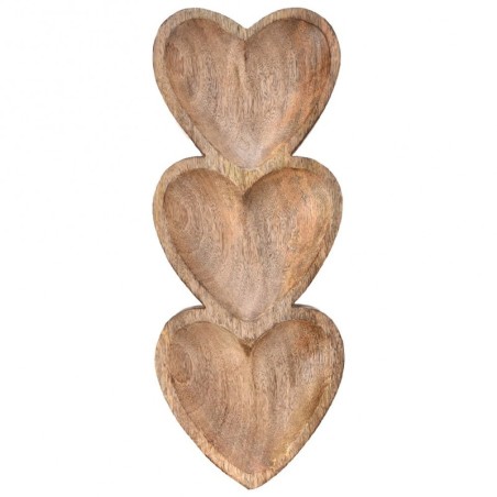 Puidust suupistetaldrik, jagatud südamega,... | FreshDesign.ee