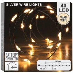 Jõulupuu tulede traat 40 LED, 195 cm