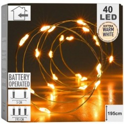 Jõulutulede juhtmed 40 LED 195 cm