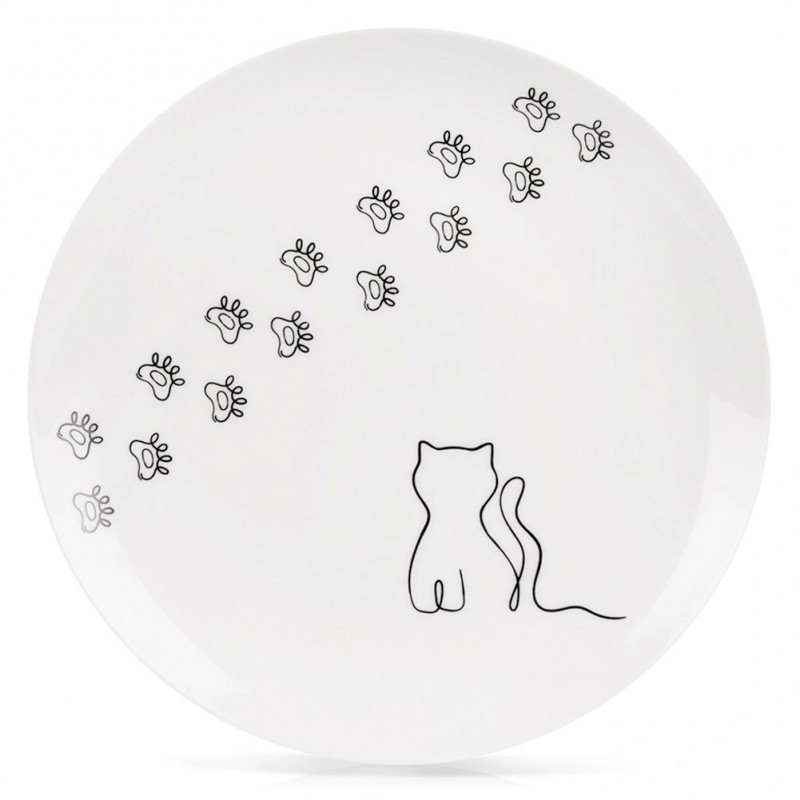 Valgest portselanist magustoidutaldrik CAT... | FreshDesign.ee