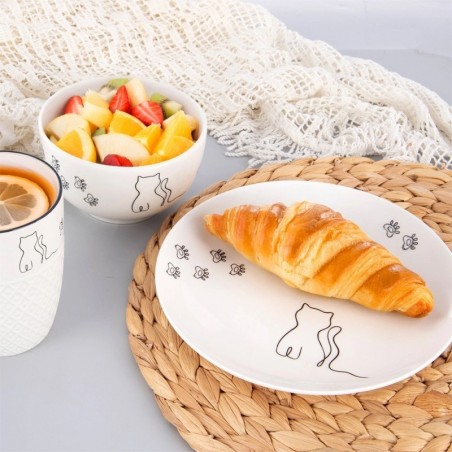 Valgest portselanist magustoidutaldrik CAT... | FreshDesign.ee