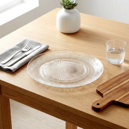 Taldrik, madal klaastaldrik, 25 cm