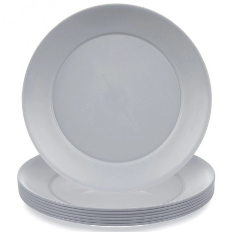 Madalad plastikust söögitaldrikud, hall SA... | FreshDesign.ee