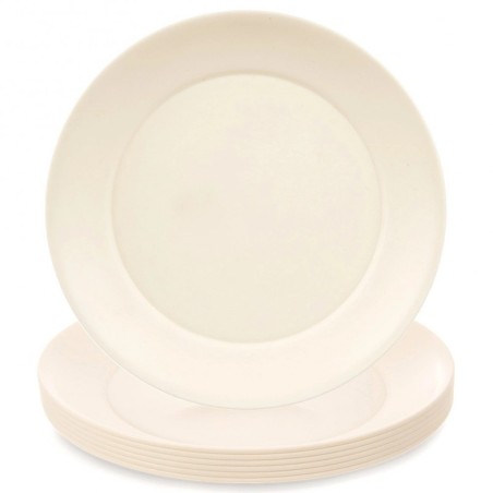 Madalad plastikust õhtusöögitaldrikud kree... | FreshDesign.ee