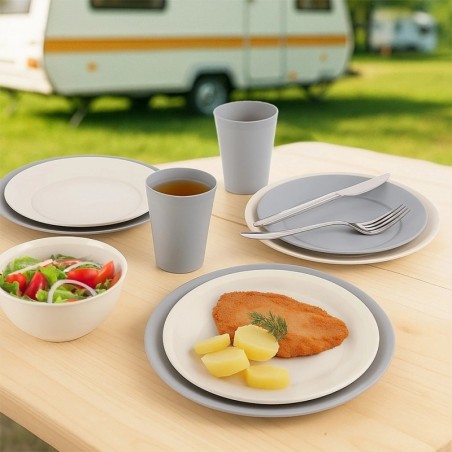 Madalad plastikust õhtusöögitaldrikud kree... | FreshDesign.ee