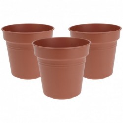 Ümmargune plastikust aiapott 13 cm 3 tk.