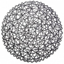 Paberist lauamatt, must, ümmargune, 35 cm