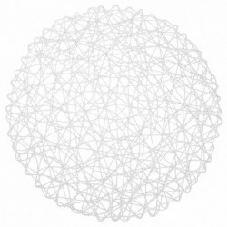 Paberist lauamatt, valge, ümmargune, 35 cm
