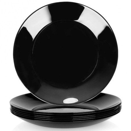 Mustast klaasist magustoidutaldrikud 18 cm 6 tk. | FreshDesign.ee