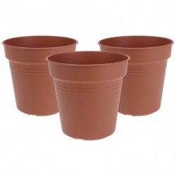 Ümmargune plastikust aiapott 15 cm 3 tk.